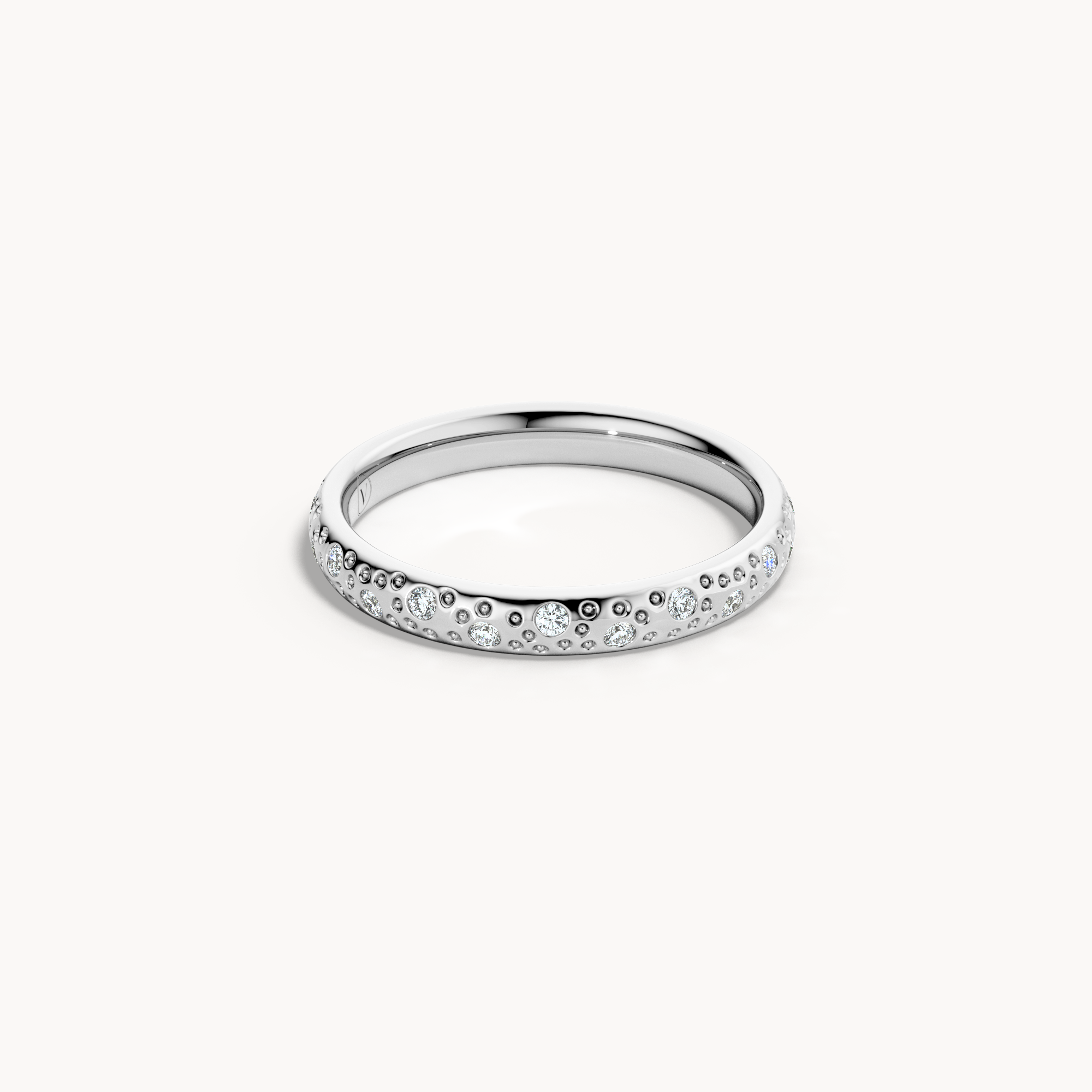 Scattered Brilliant Wedding Band 3mm