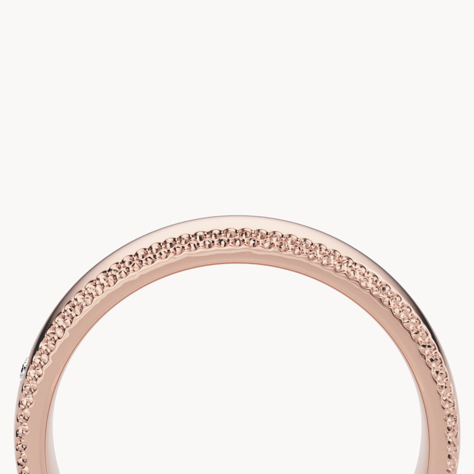 Milgrain Solitaire Wedding Band