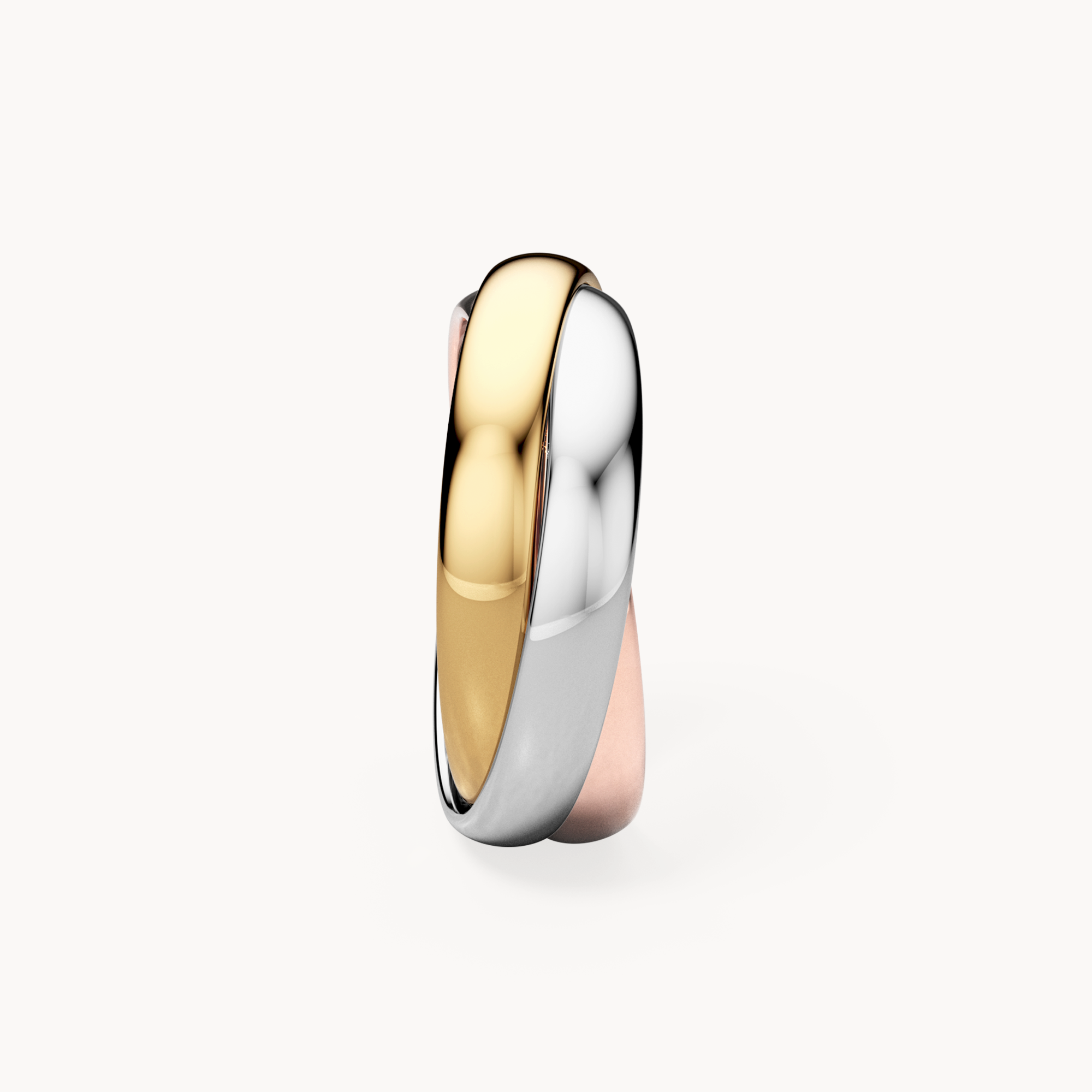 Tricolor Wedding Band