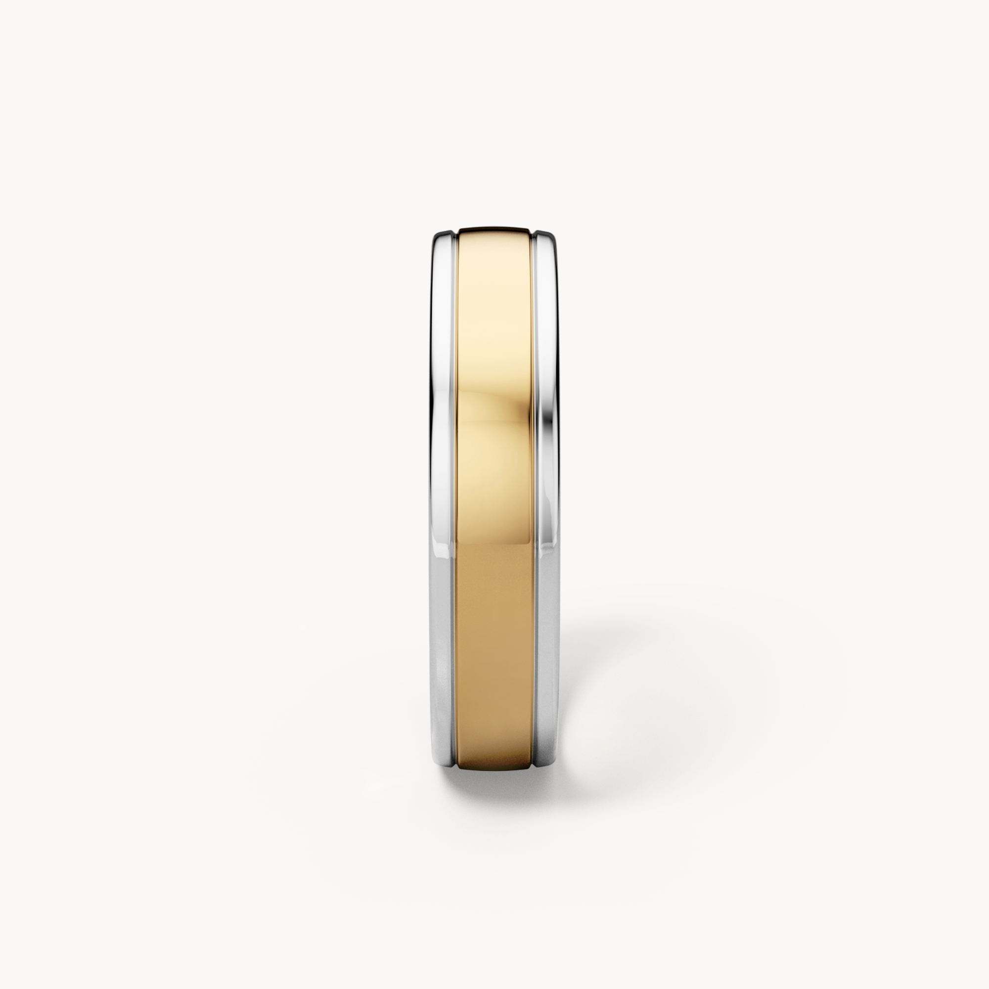 Bicolor Inlay Wedding Band