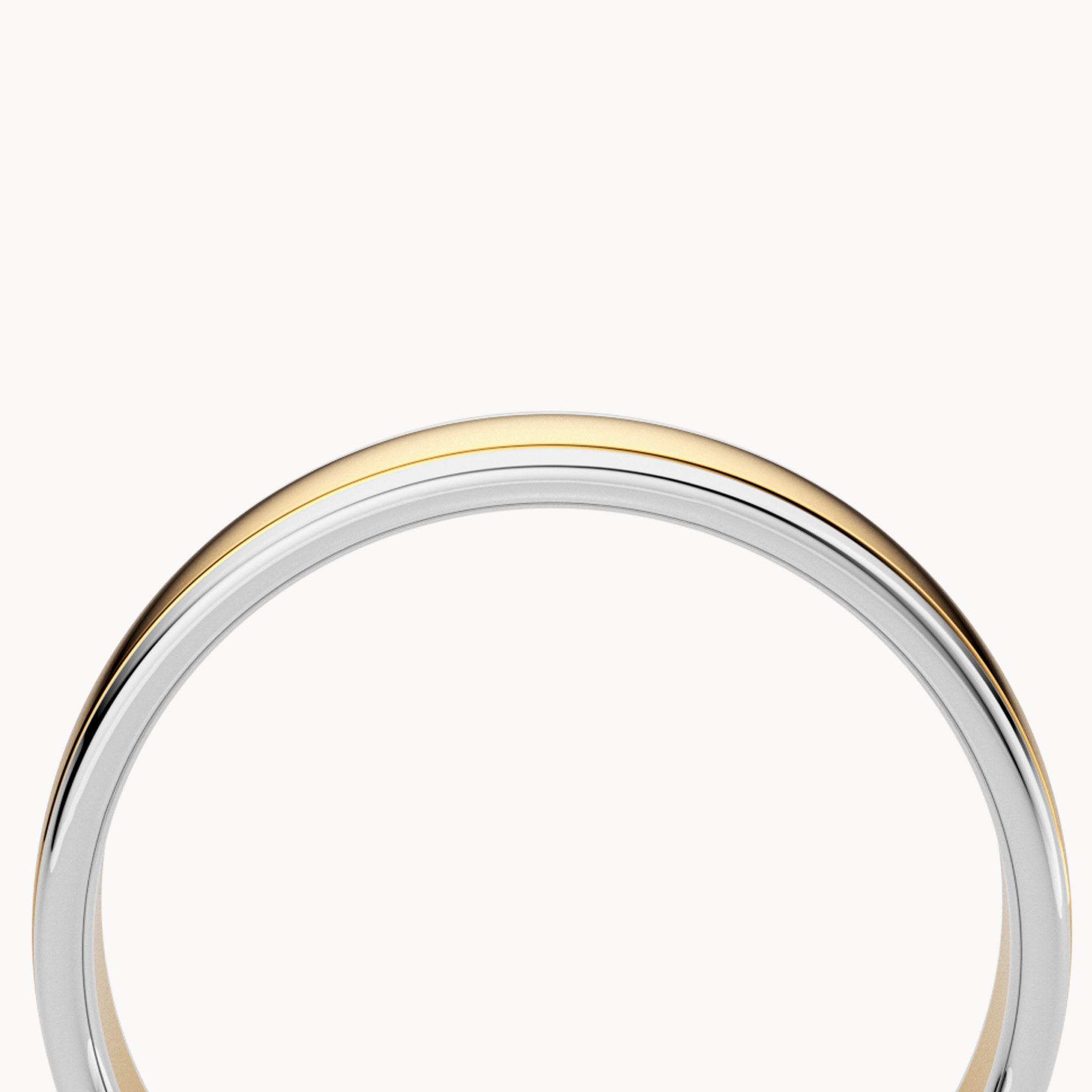 Bicolor Inlay Wedding Band