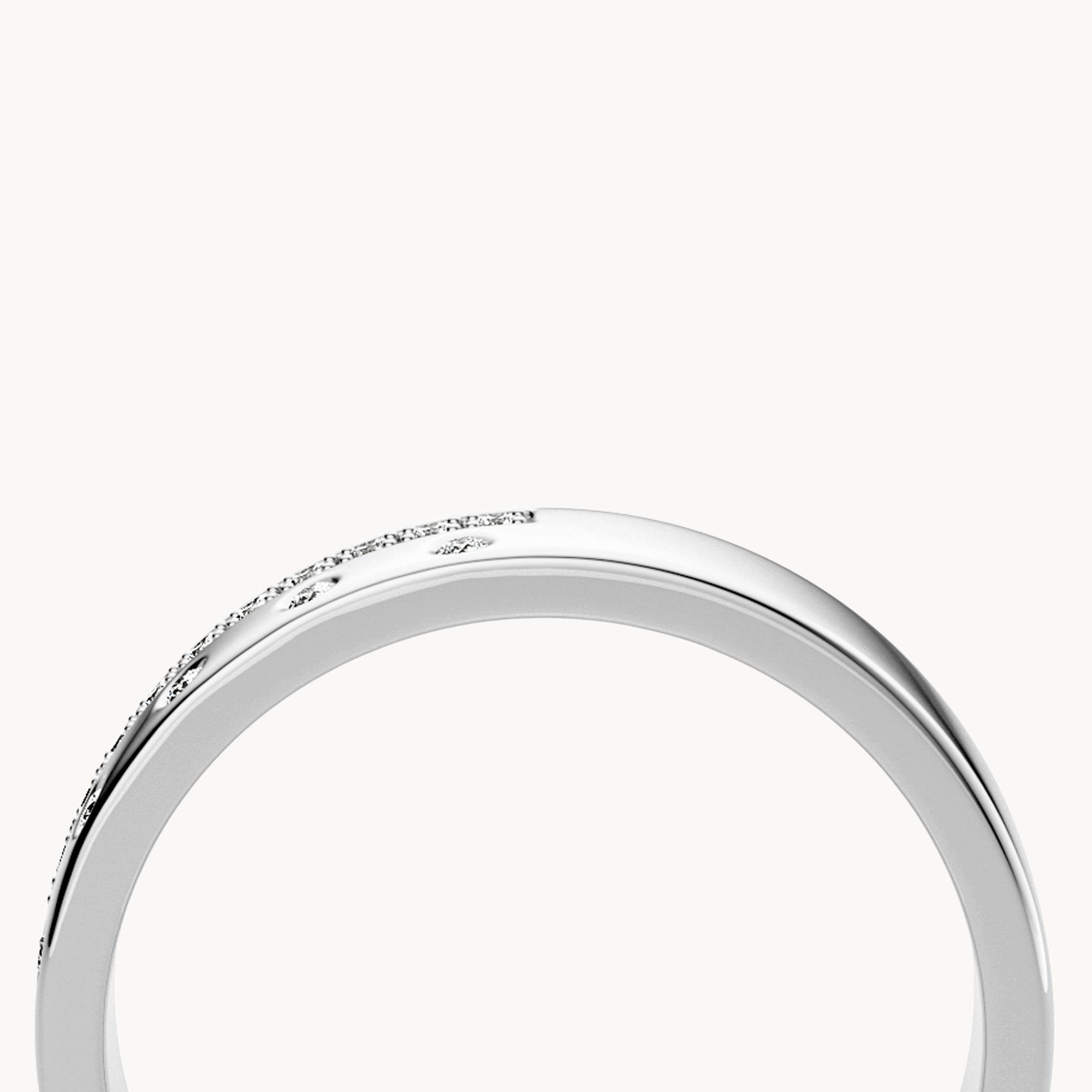 Channel & Scattered Wedding Band