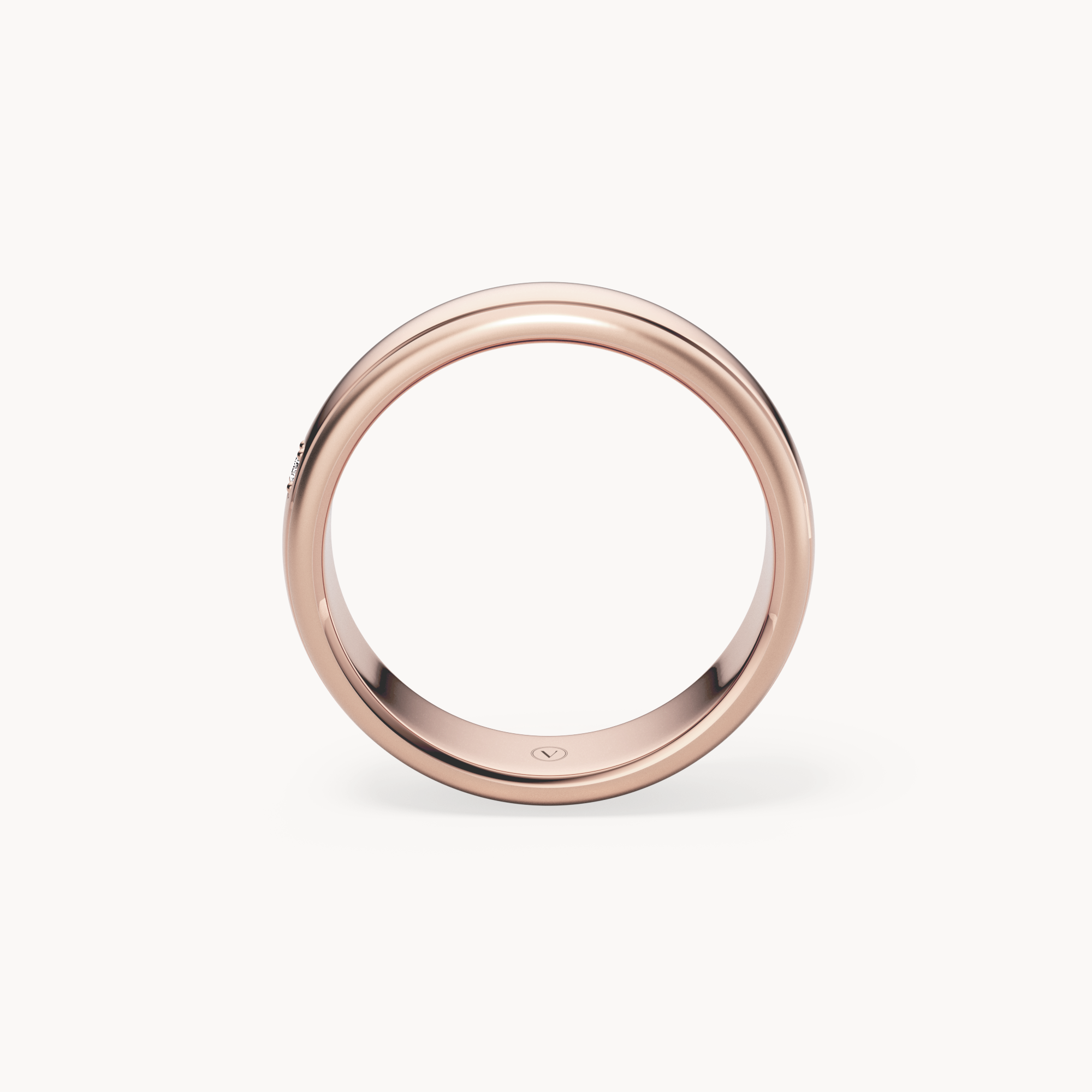 Square Solitaire Wedding Band