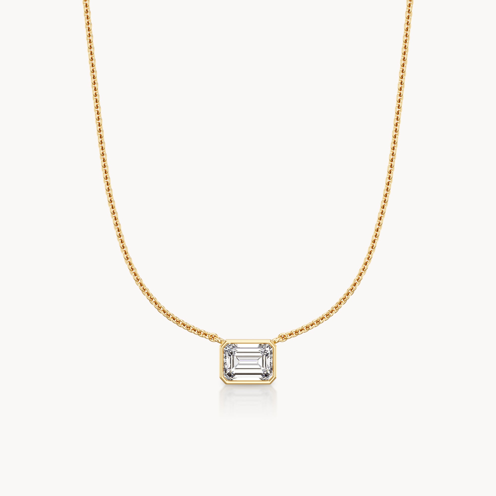 Bezel Halskette Emerald