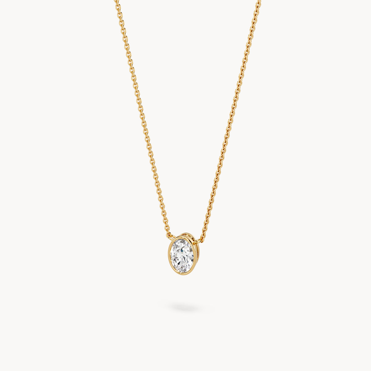 Bezel Necklace Oval