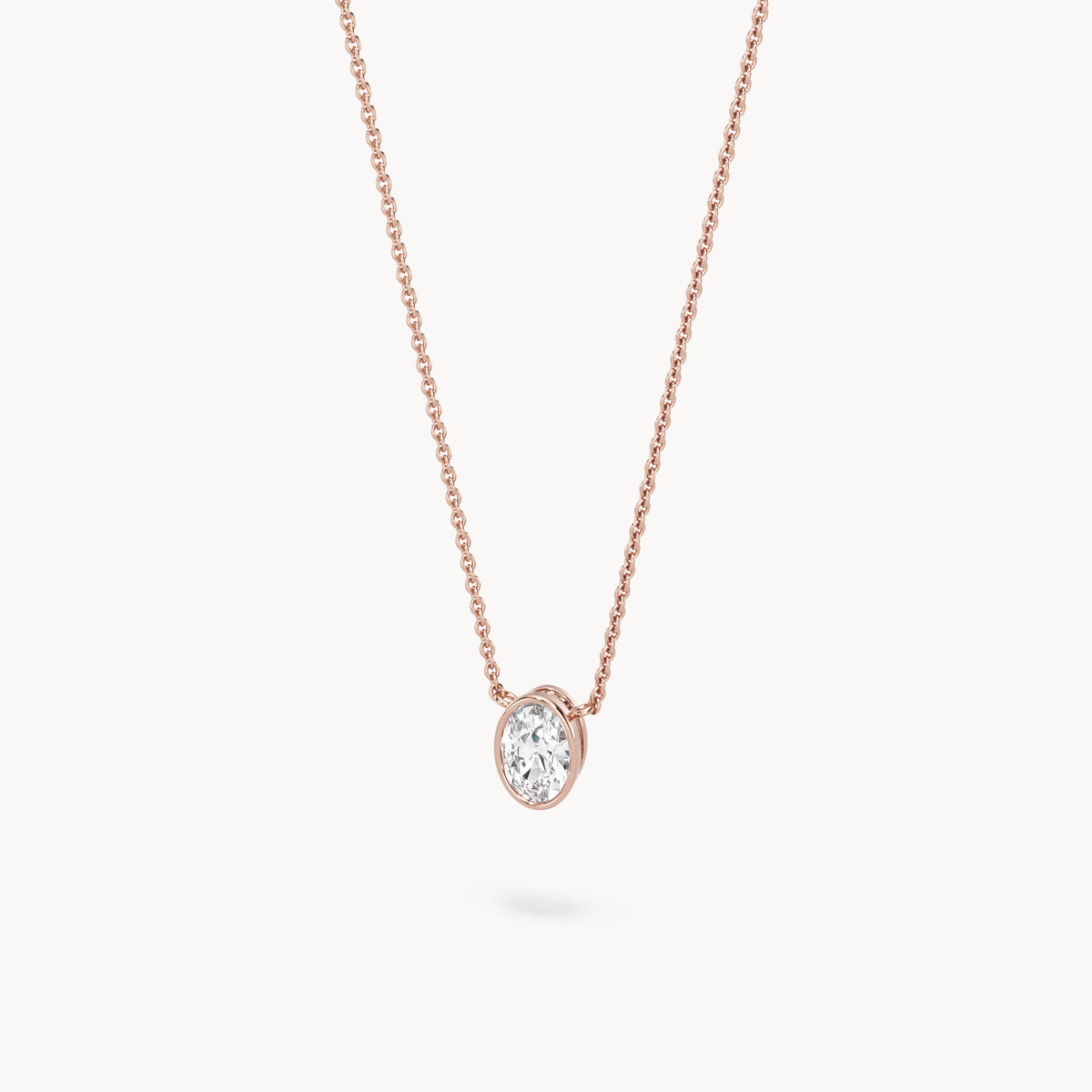 Bezel Necklace Oval