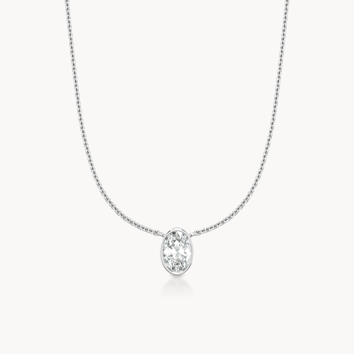 Bezel Necklace Oval