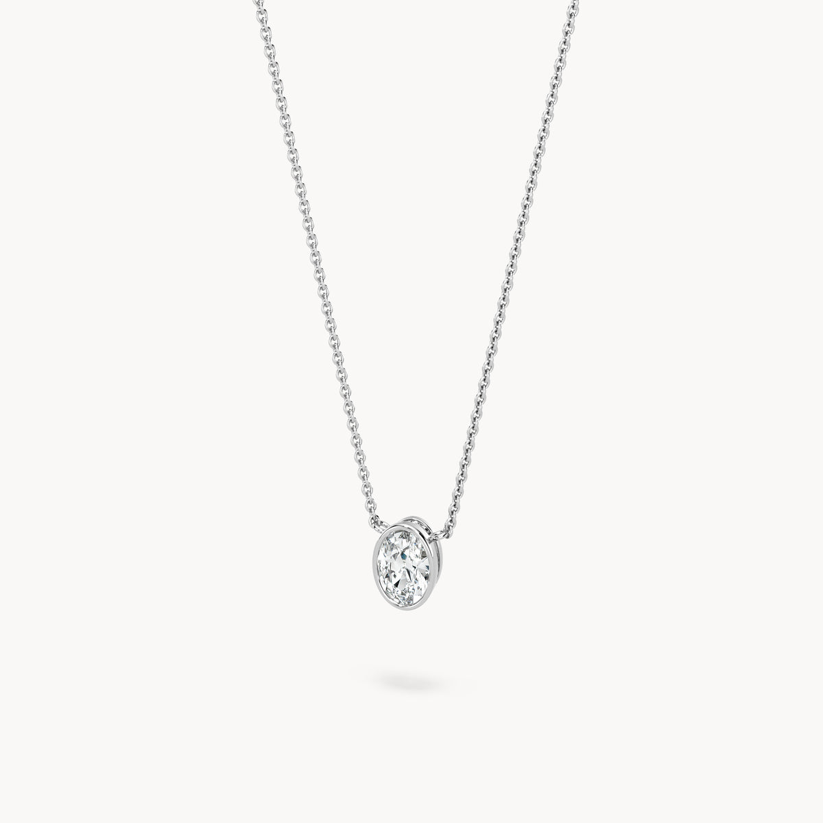Bezel Necklace Oval