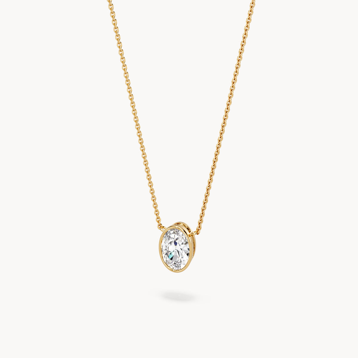 Bezel Necklace Oval
