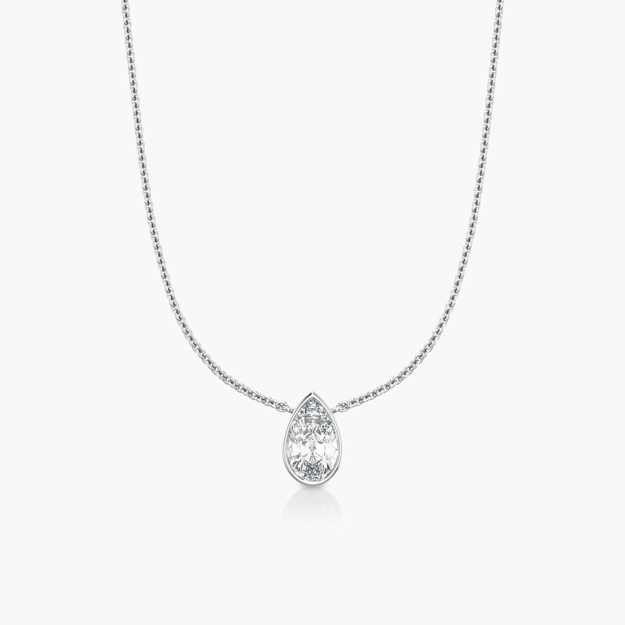 Bezel Halskette Tropfen