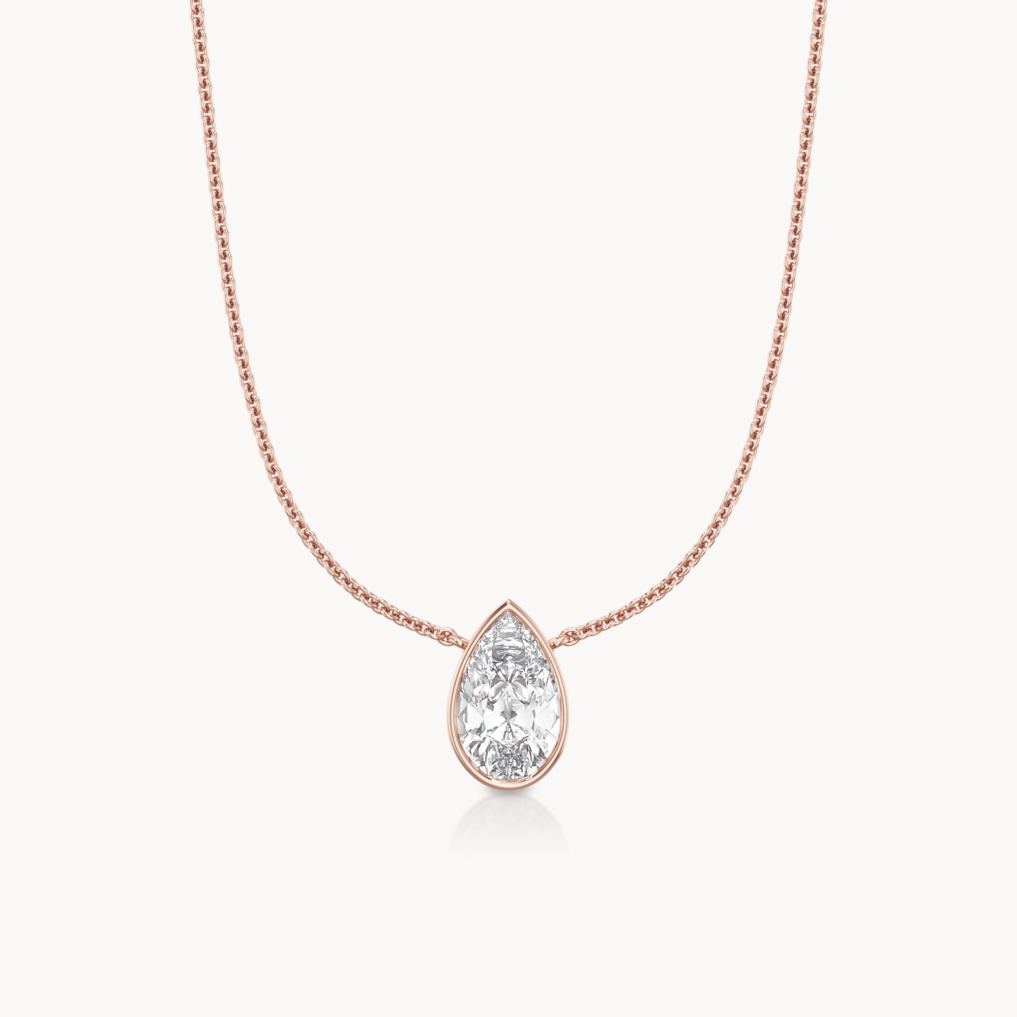Bezel Halskette Tropfen