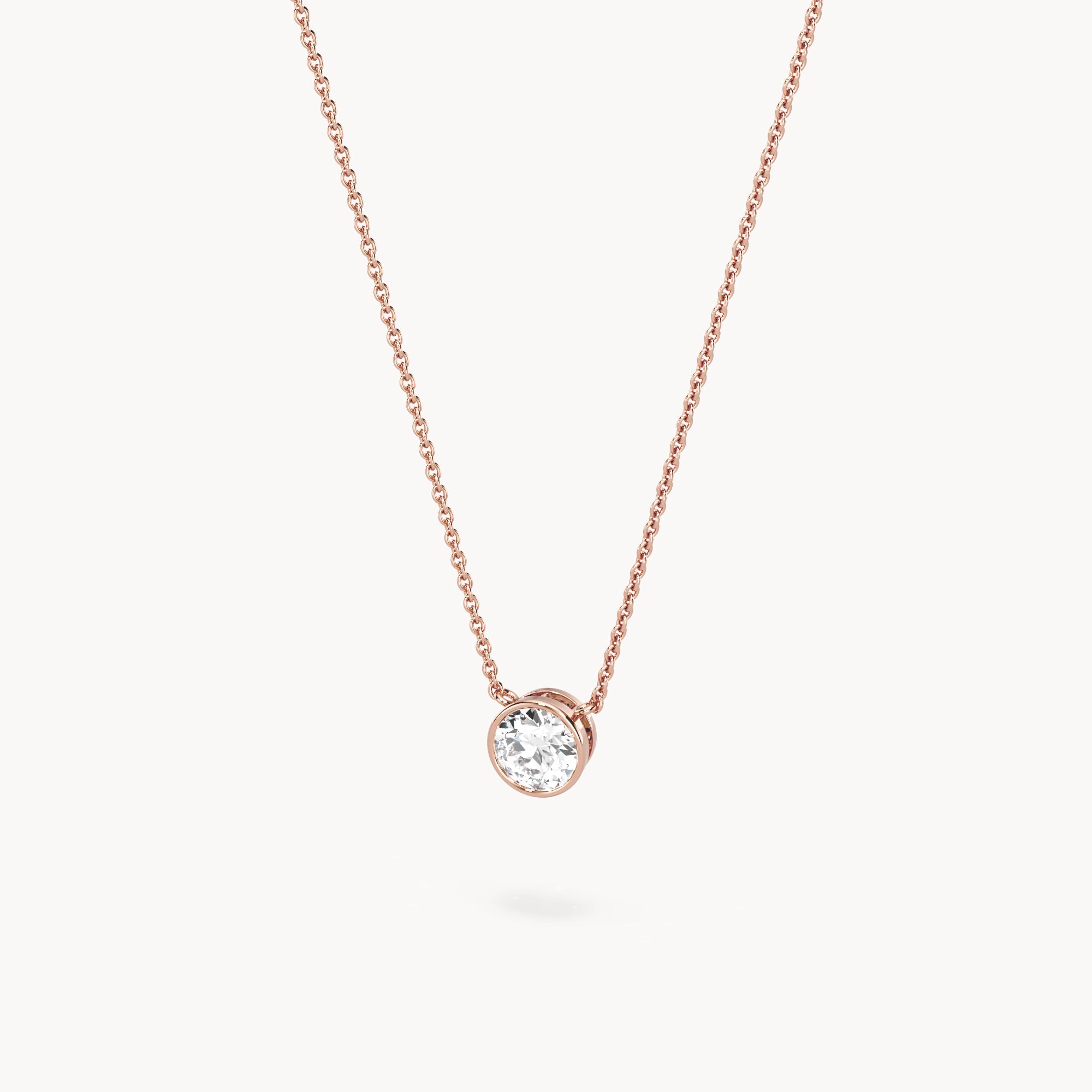 Bezel Halskette Rund