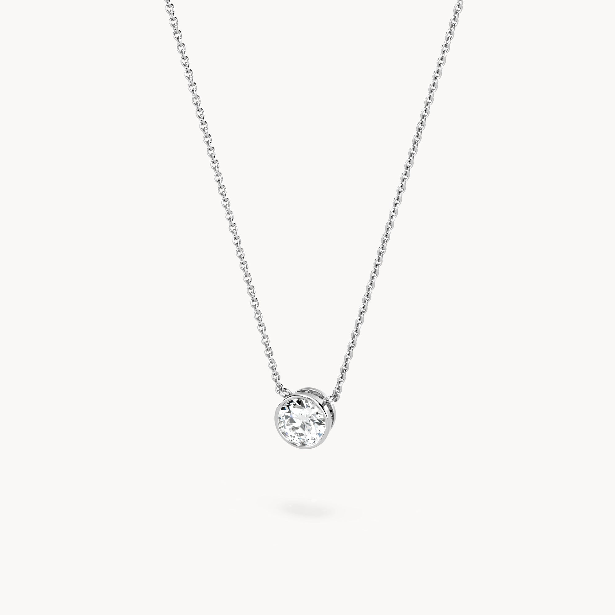 Bezel Halskette Rund
