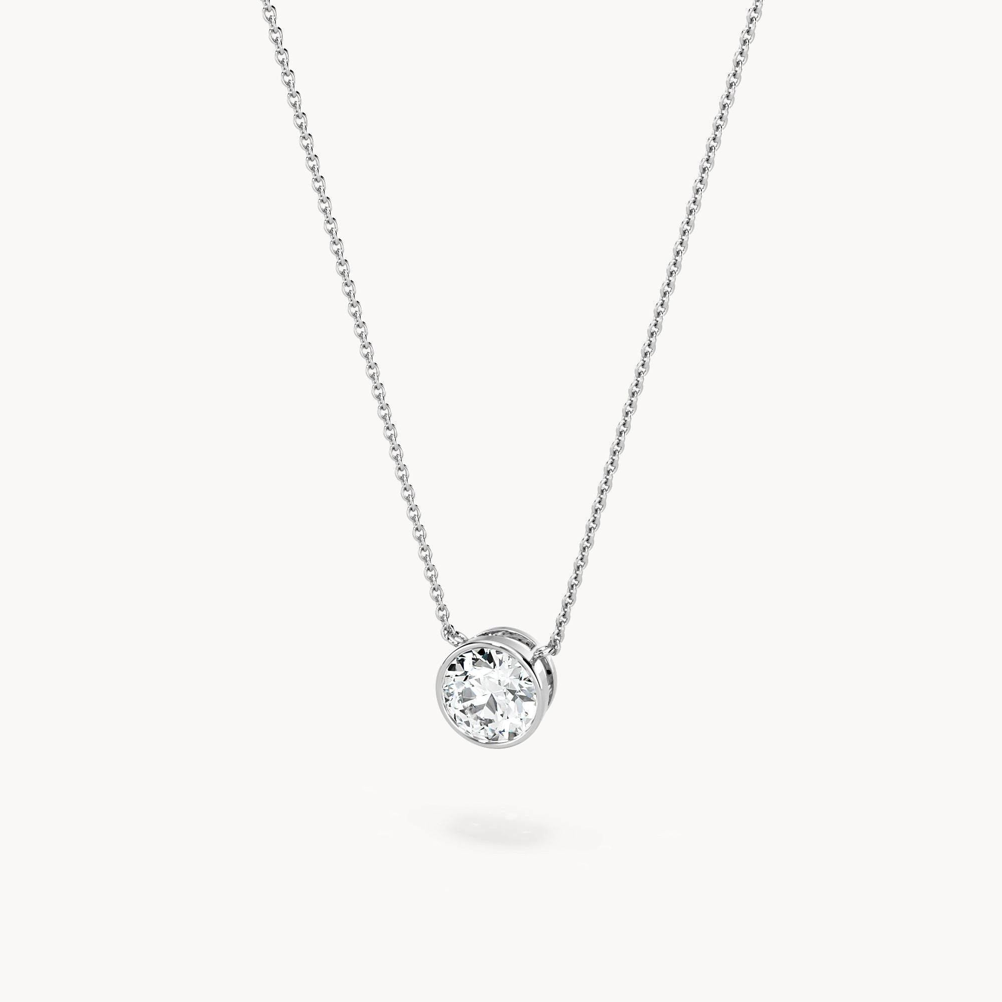 Bezel Halskette Rund