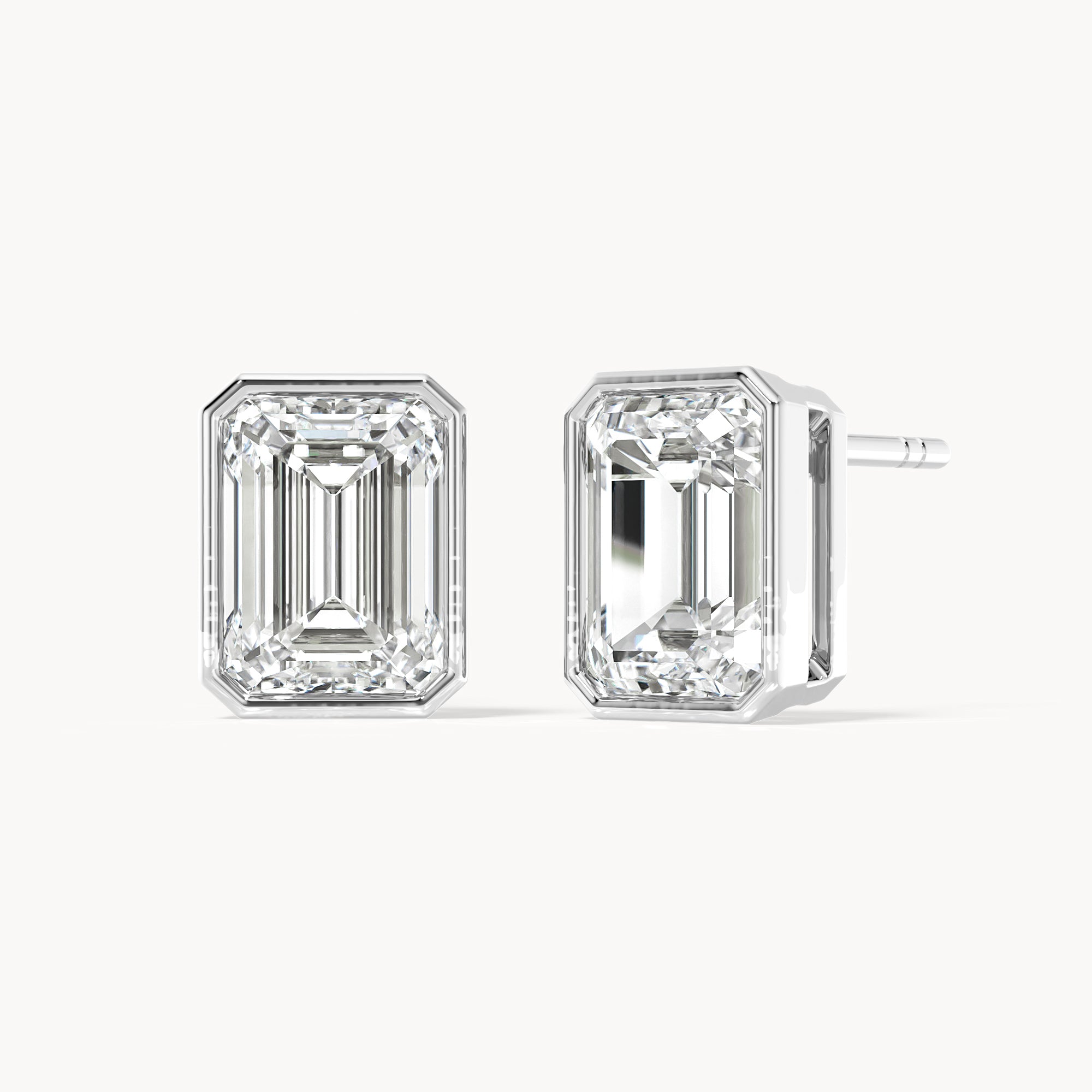 Bezel Ohrstecker Emerald