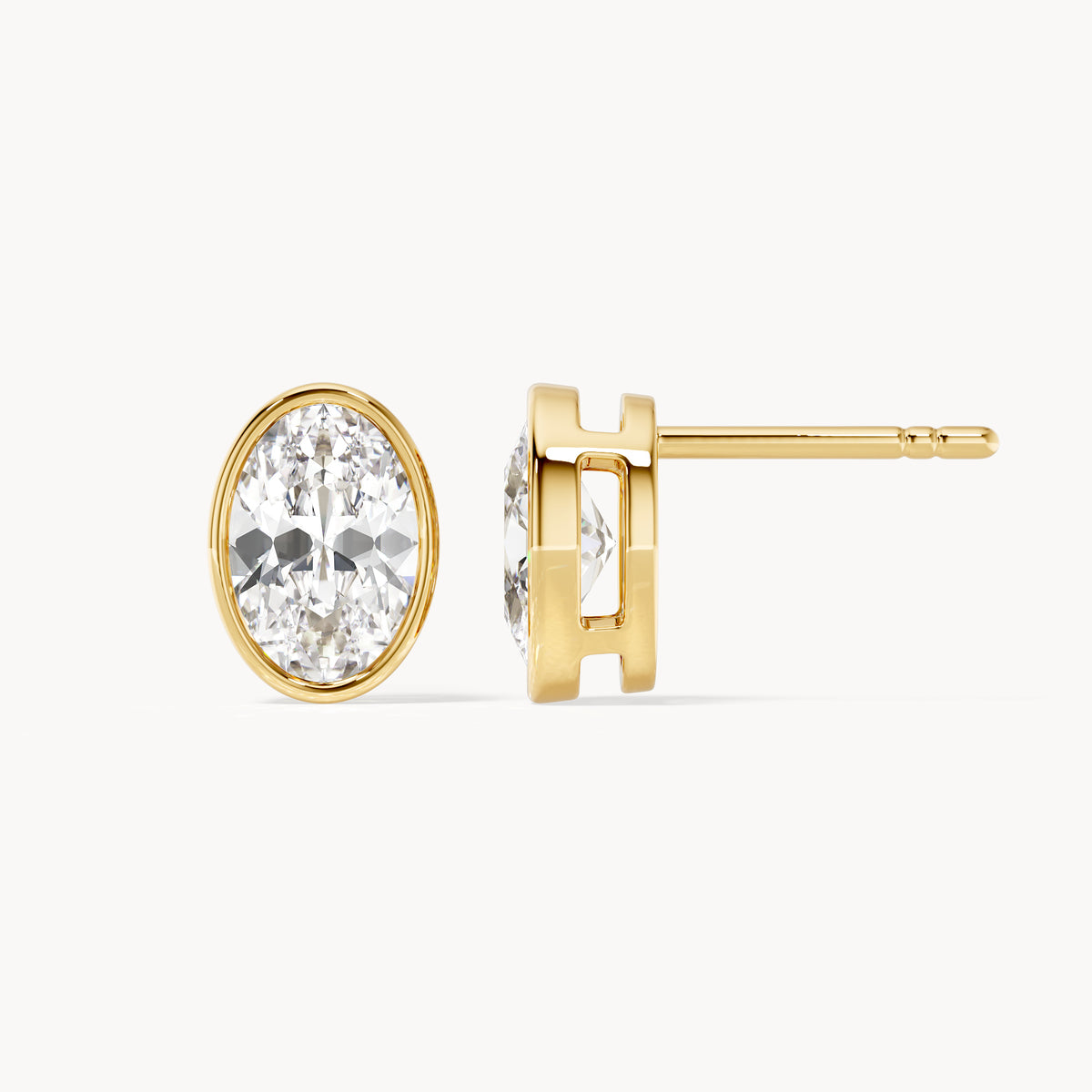 Bezel Studs Oval