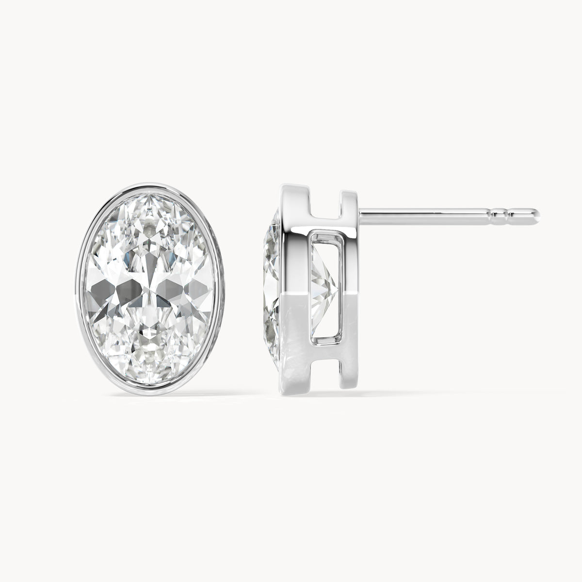 Bezel Studs Oval
