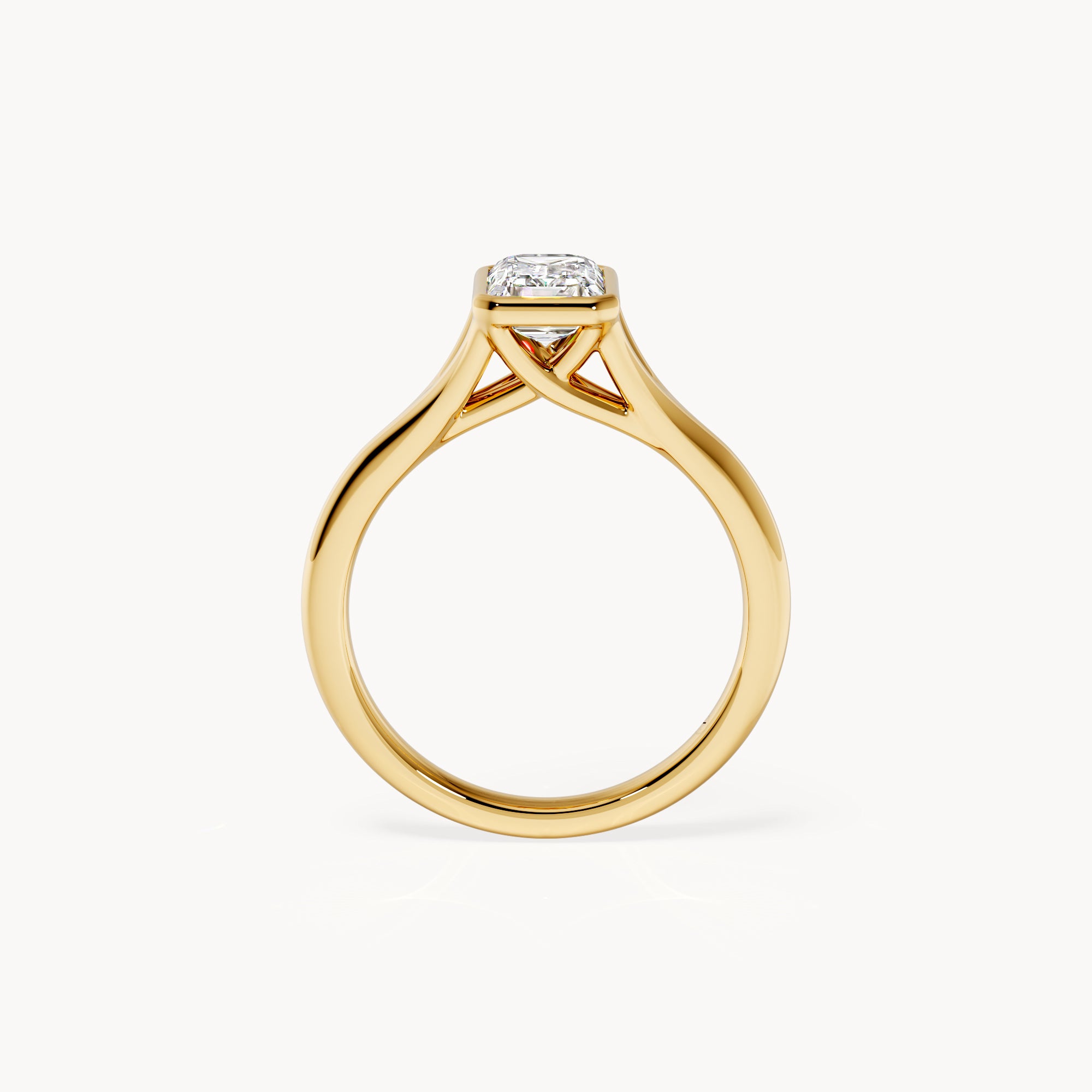 Bezel Verlobungsring Emerald