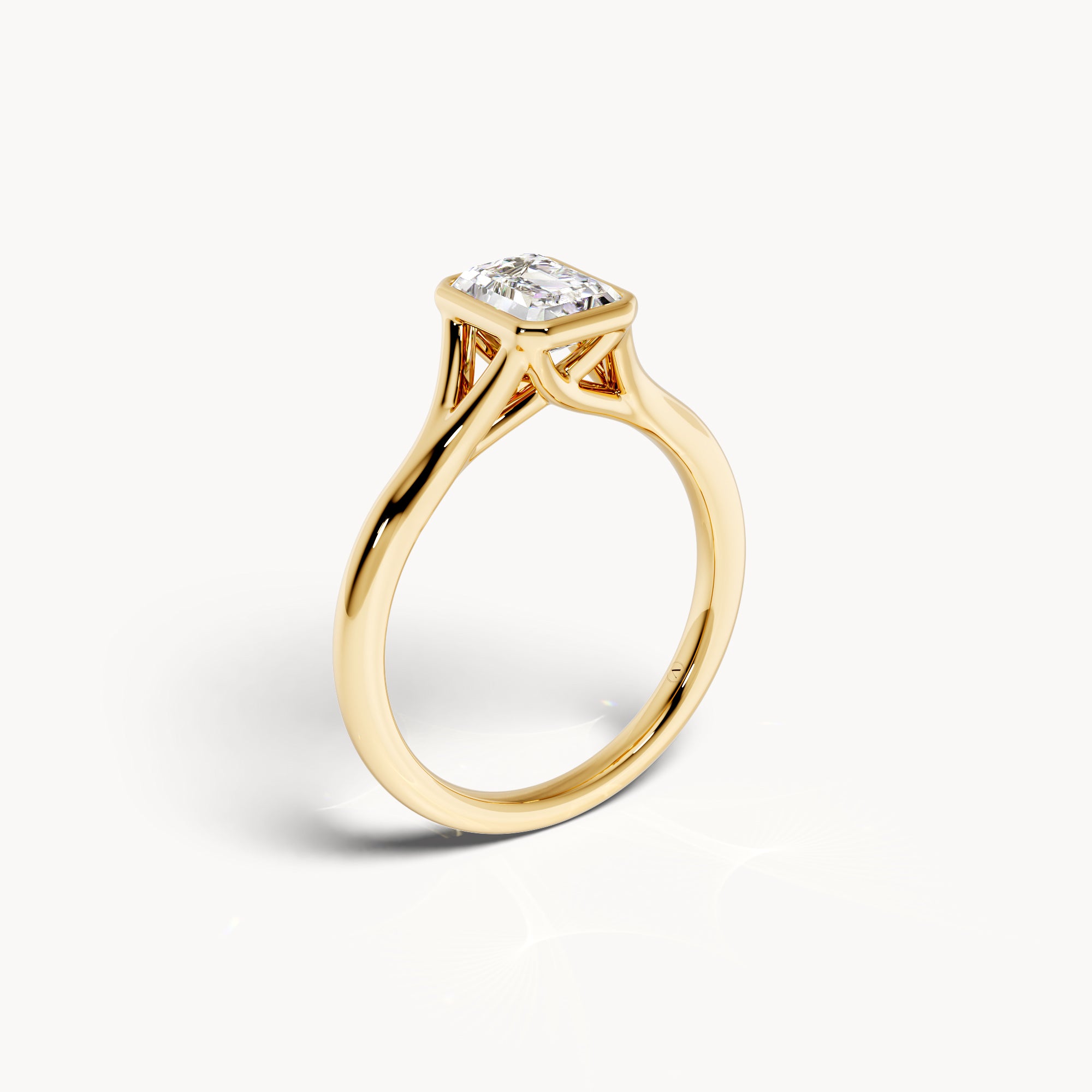 Bezel Verlobungsring Emerald