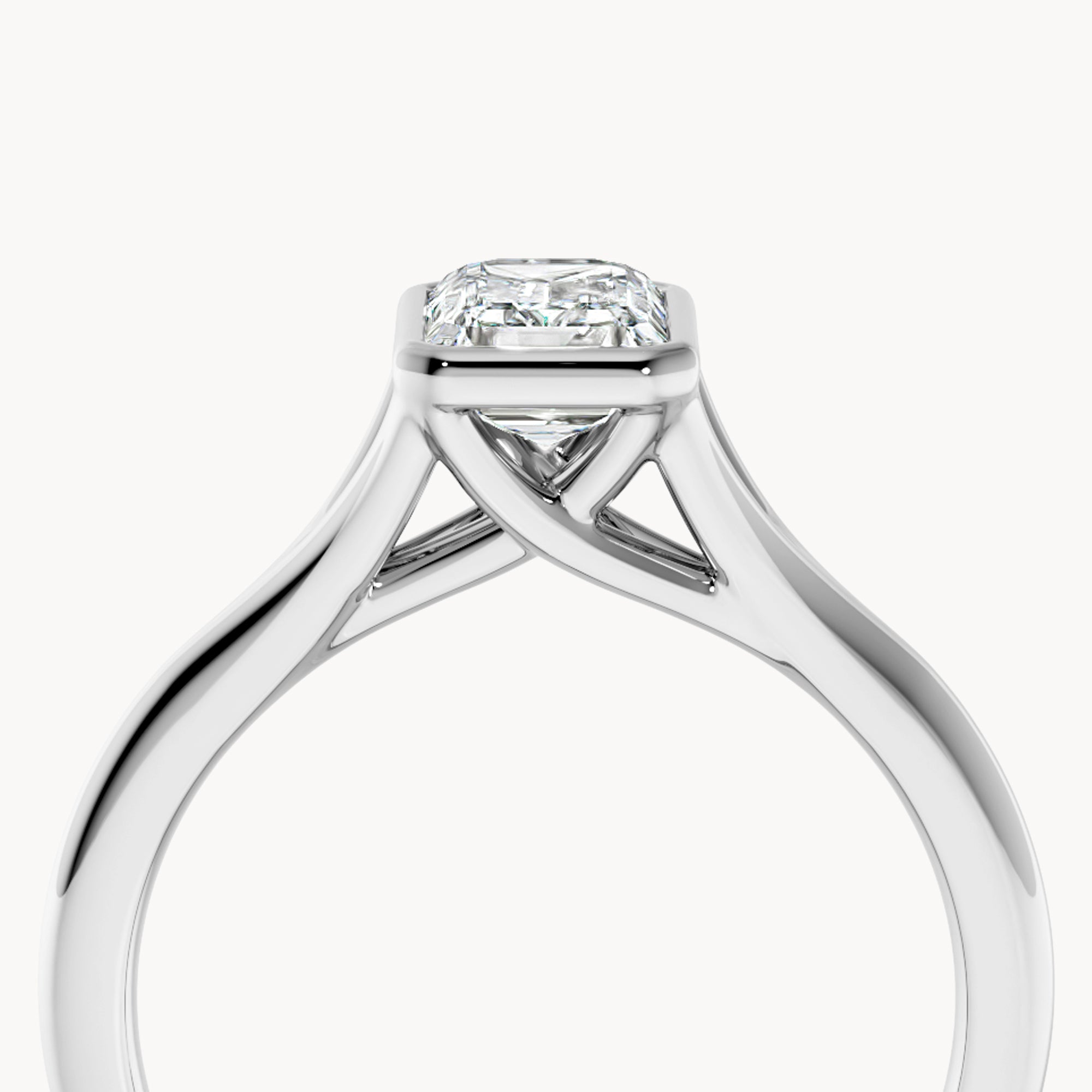 Bezel Verlobungsring Emerald