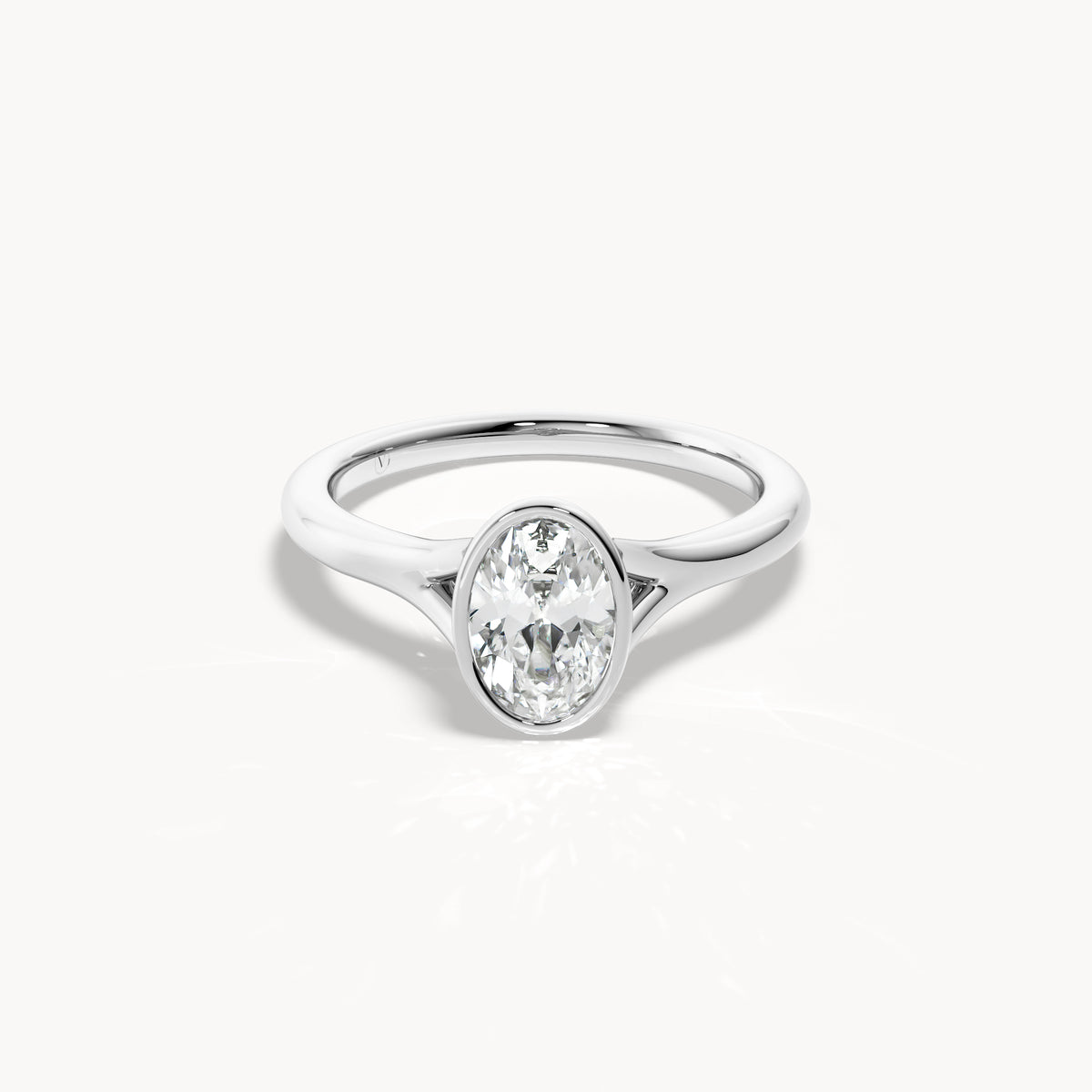 Bezel Verlobungsring Oval