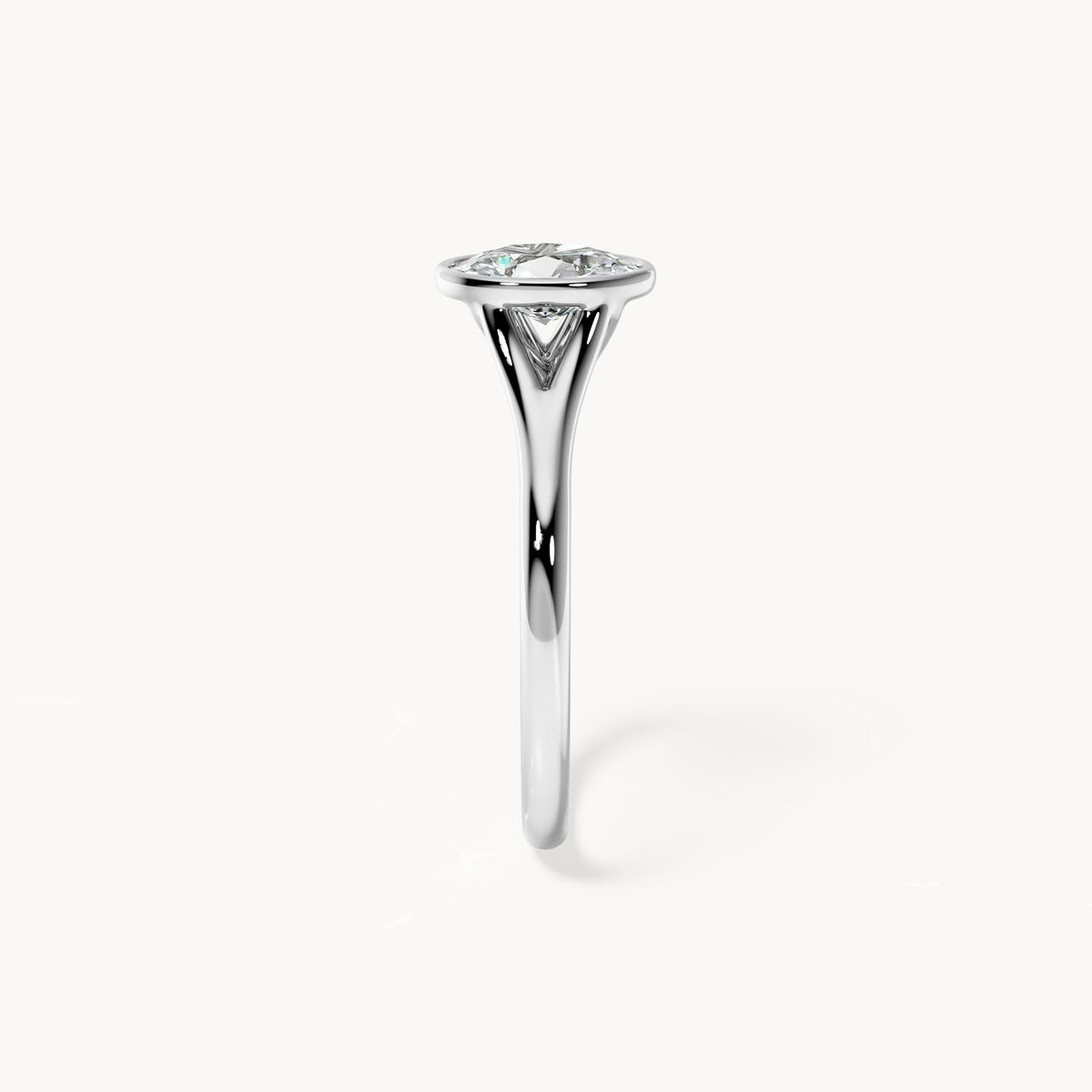 Bezel Verlobungsring Oval