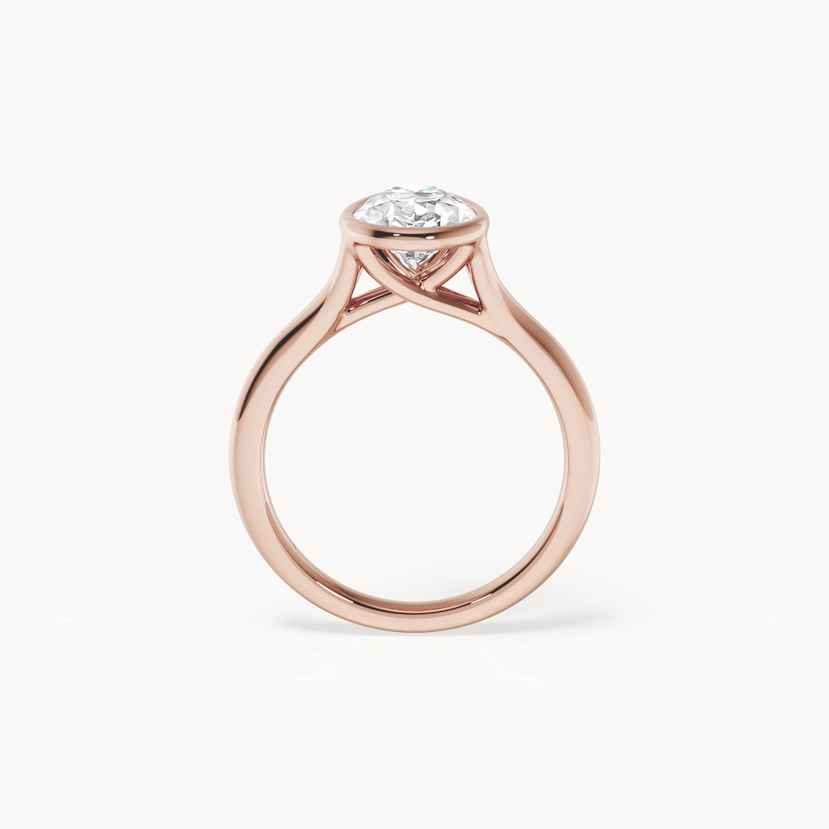 Bezel Verlobungsring Tropfen