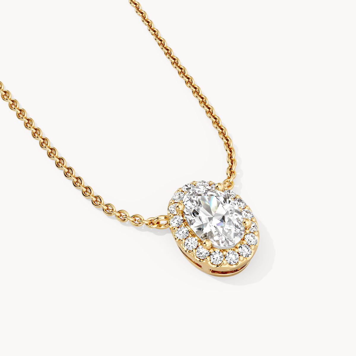 Halo Necklace Oval
