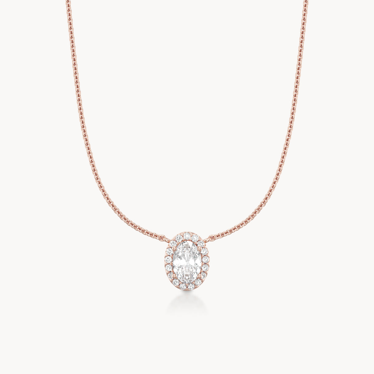 Halo Necklace Oval