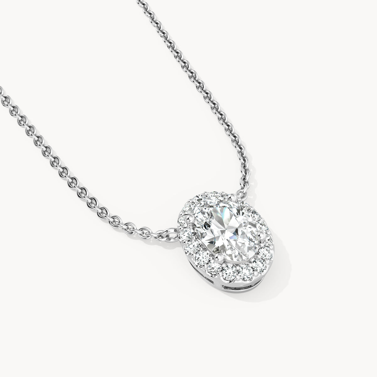 Halo Necklace Oval