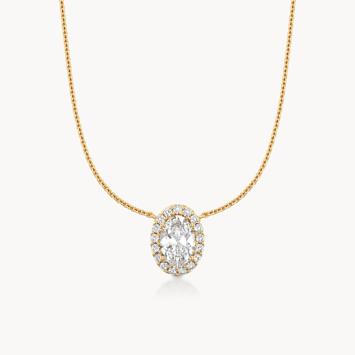 Halo Necklace Oval