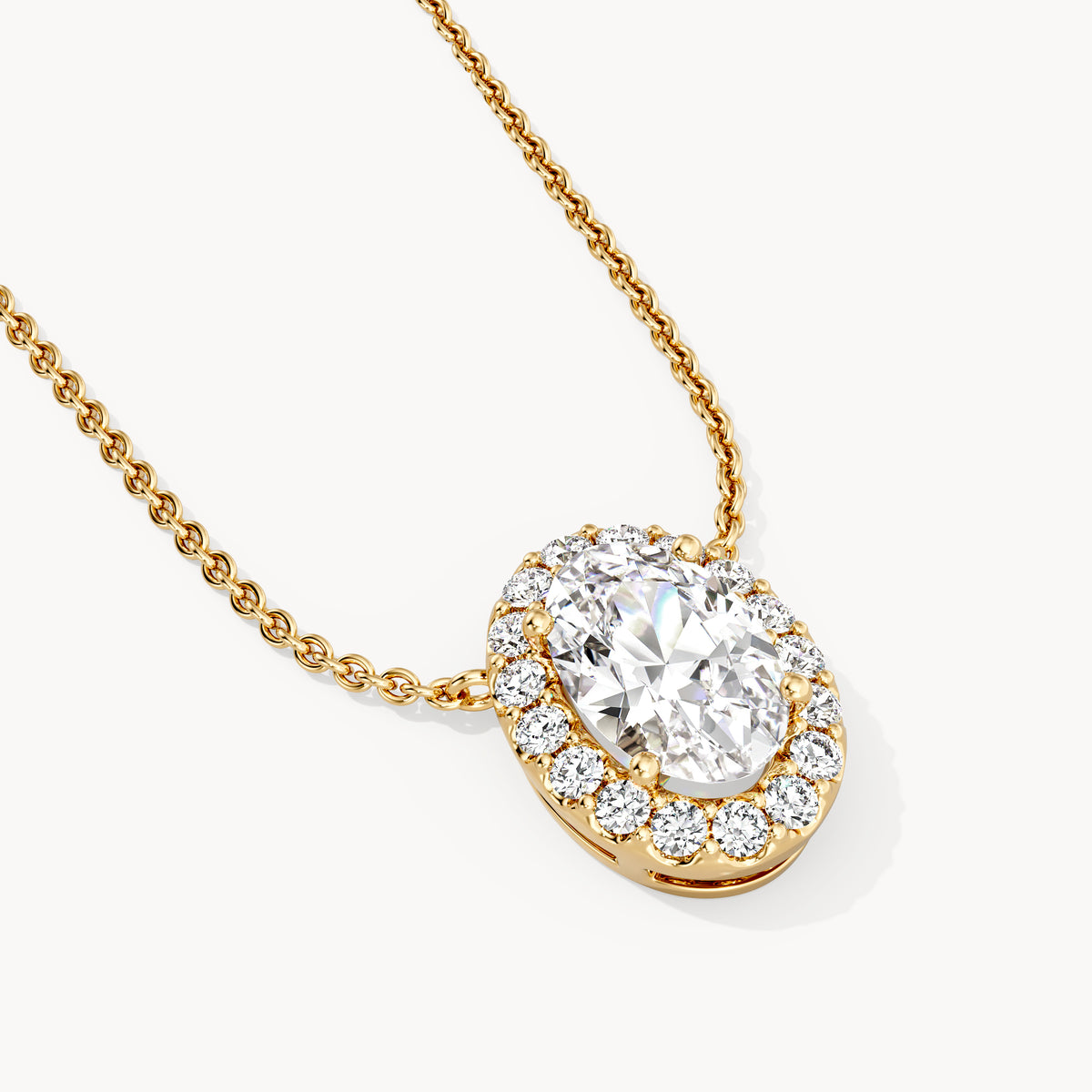 Halo Necklace Oval