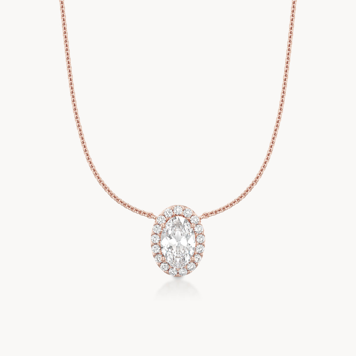 Halo Necklace Oval