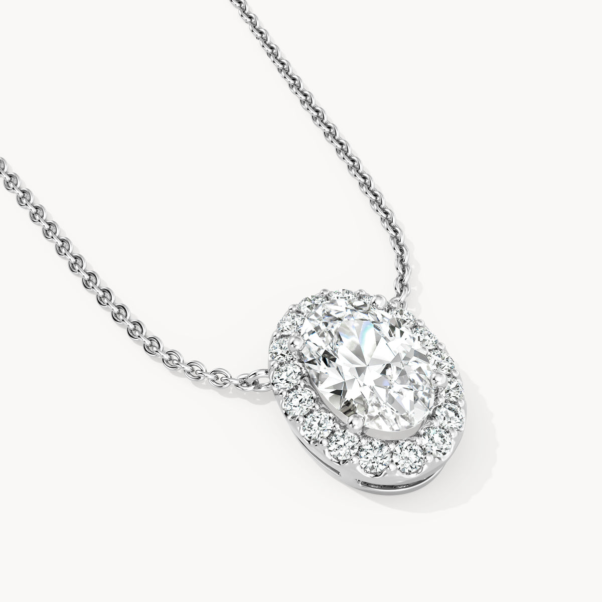 Halo Necklace Oval