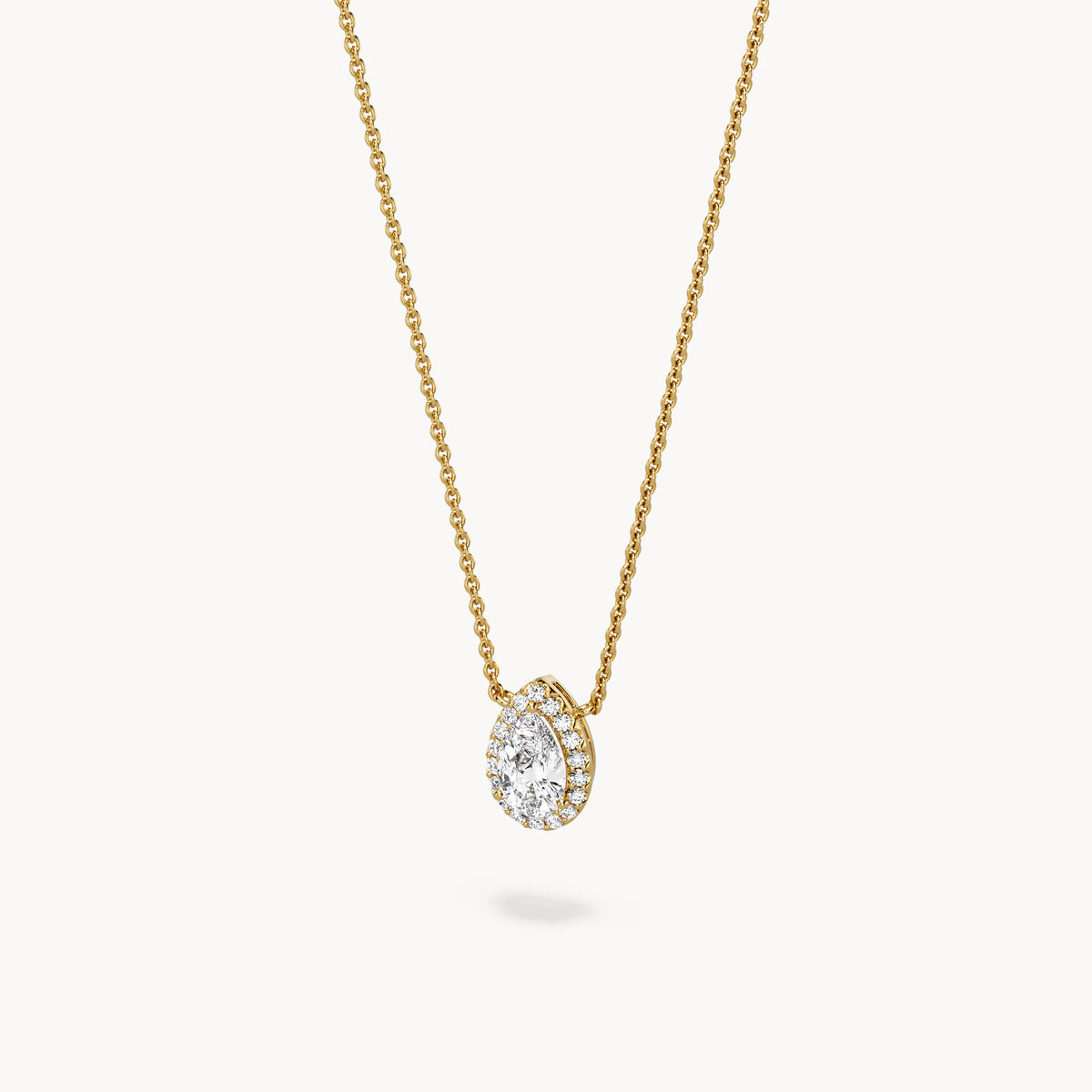 Halo Necklace Pear