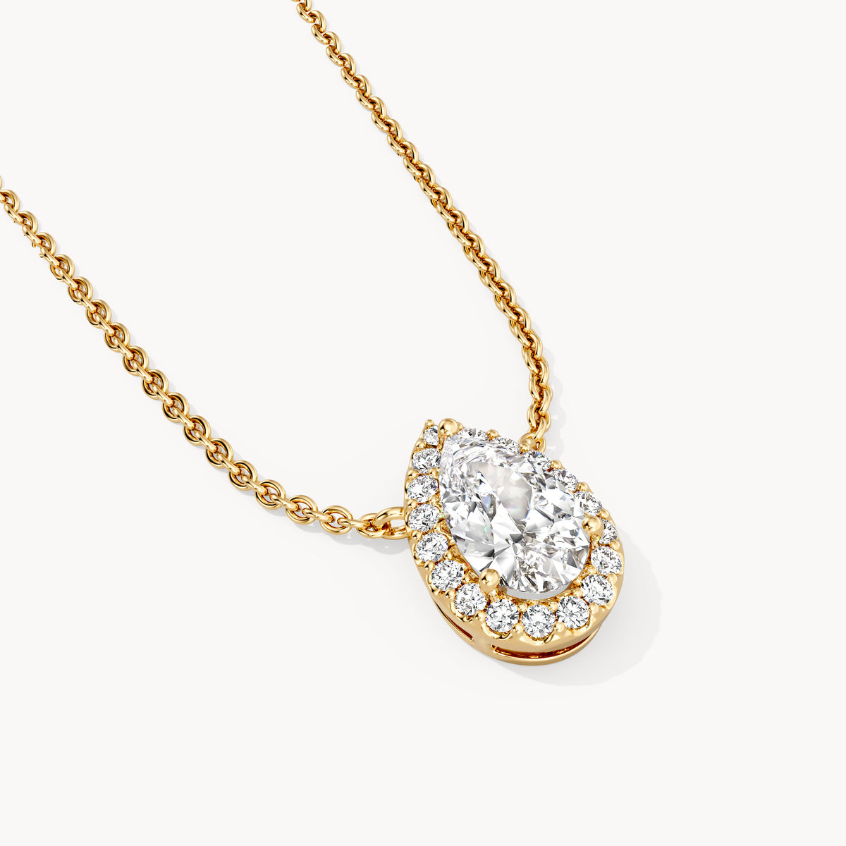 Halo Necklace Pear