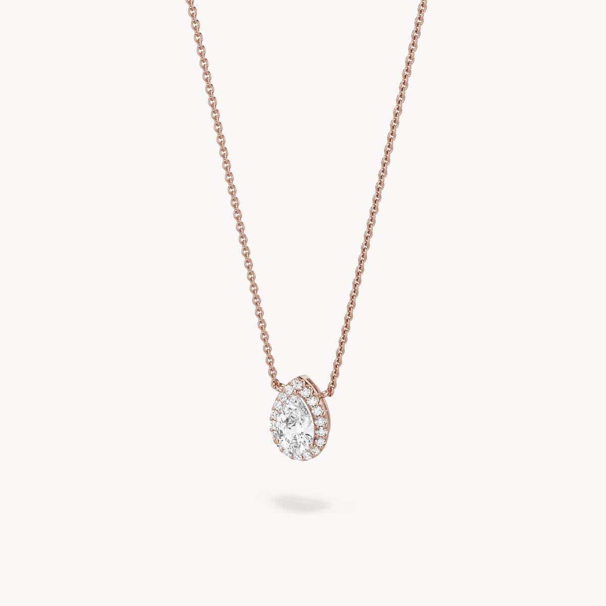 Halo Necklace Pear
