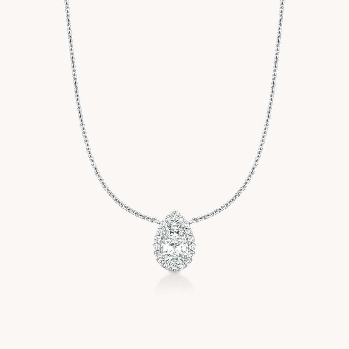 Halo Necklace Pear