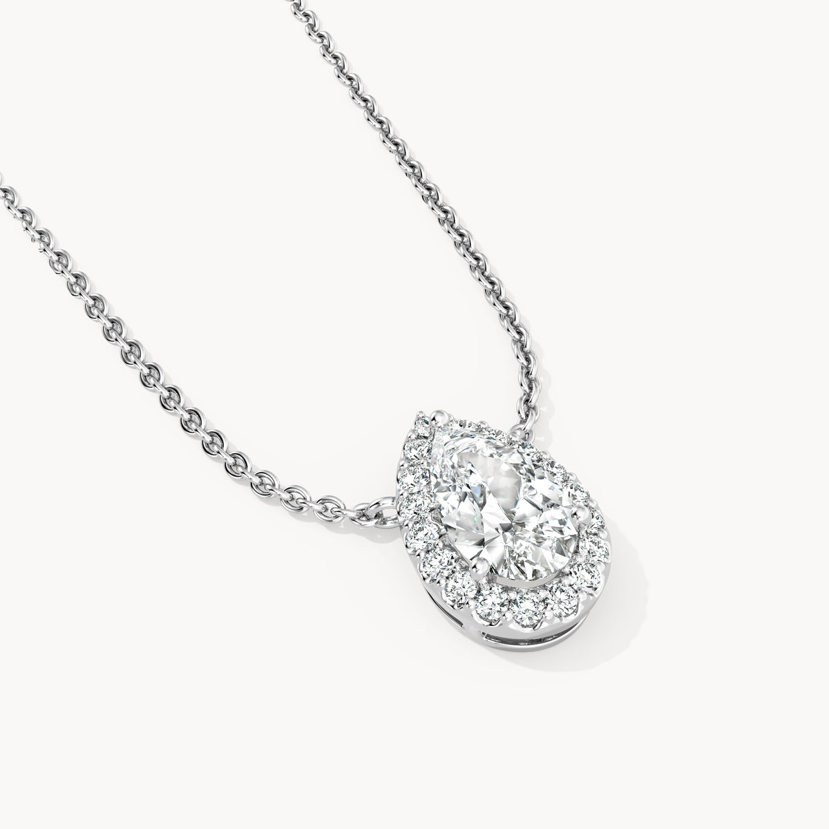 Halo Necklace Pear
