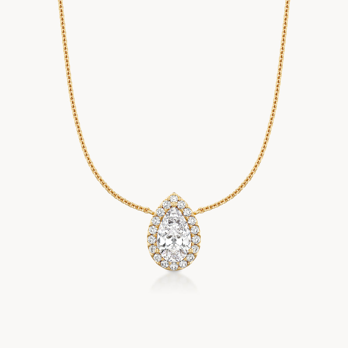 Halo Necklace Pear