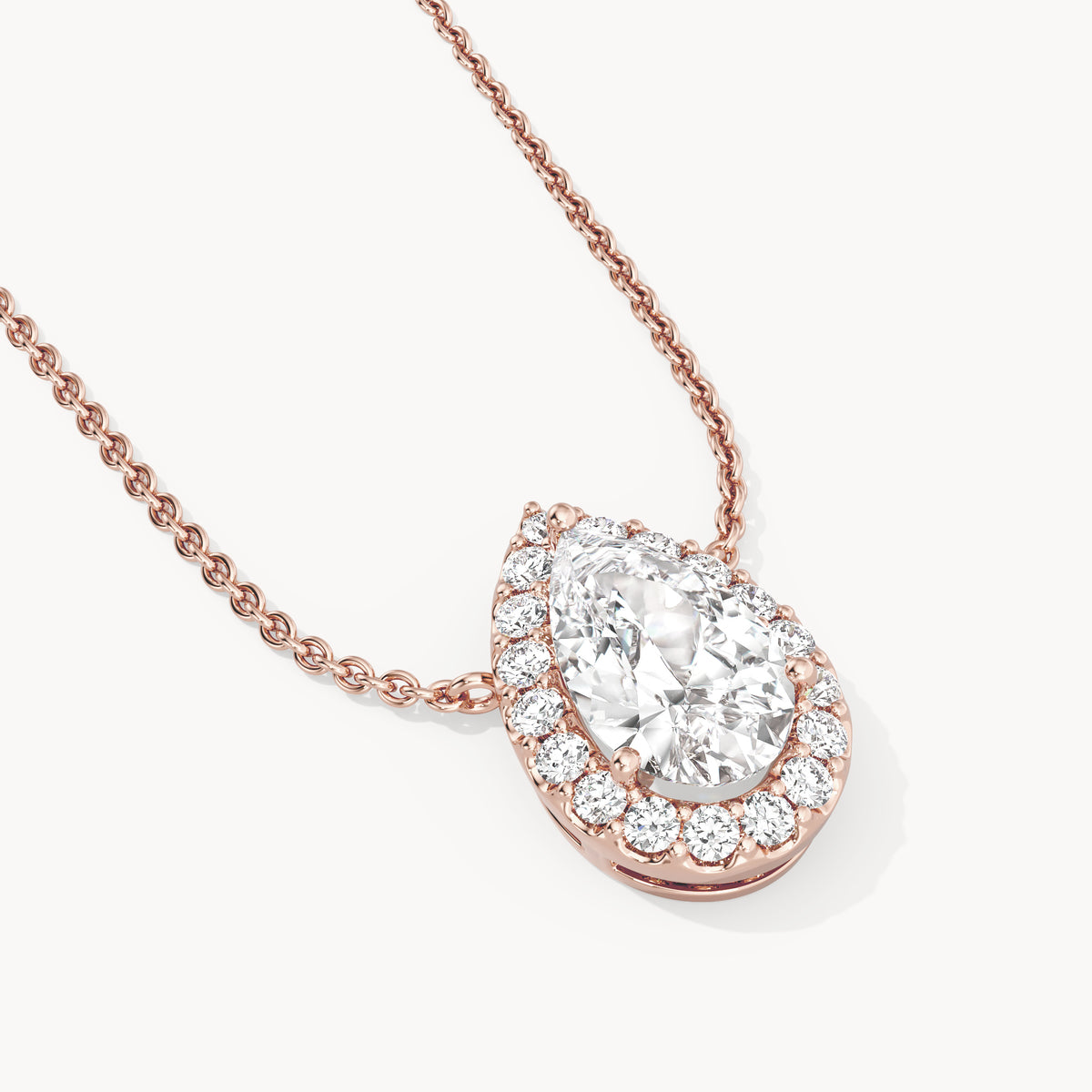 Halo Necklace Pear