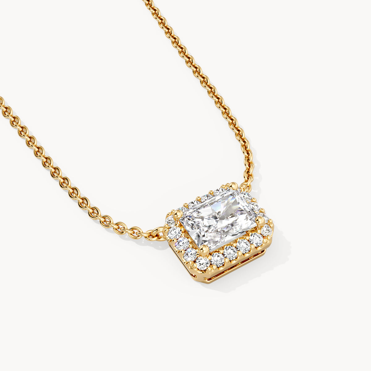 Halo Necklace Radiant