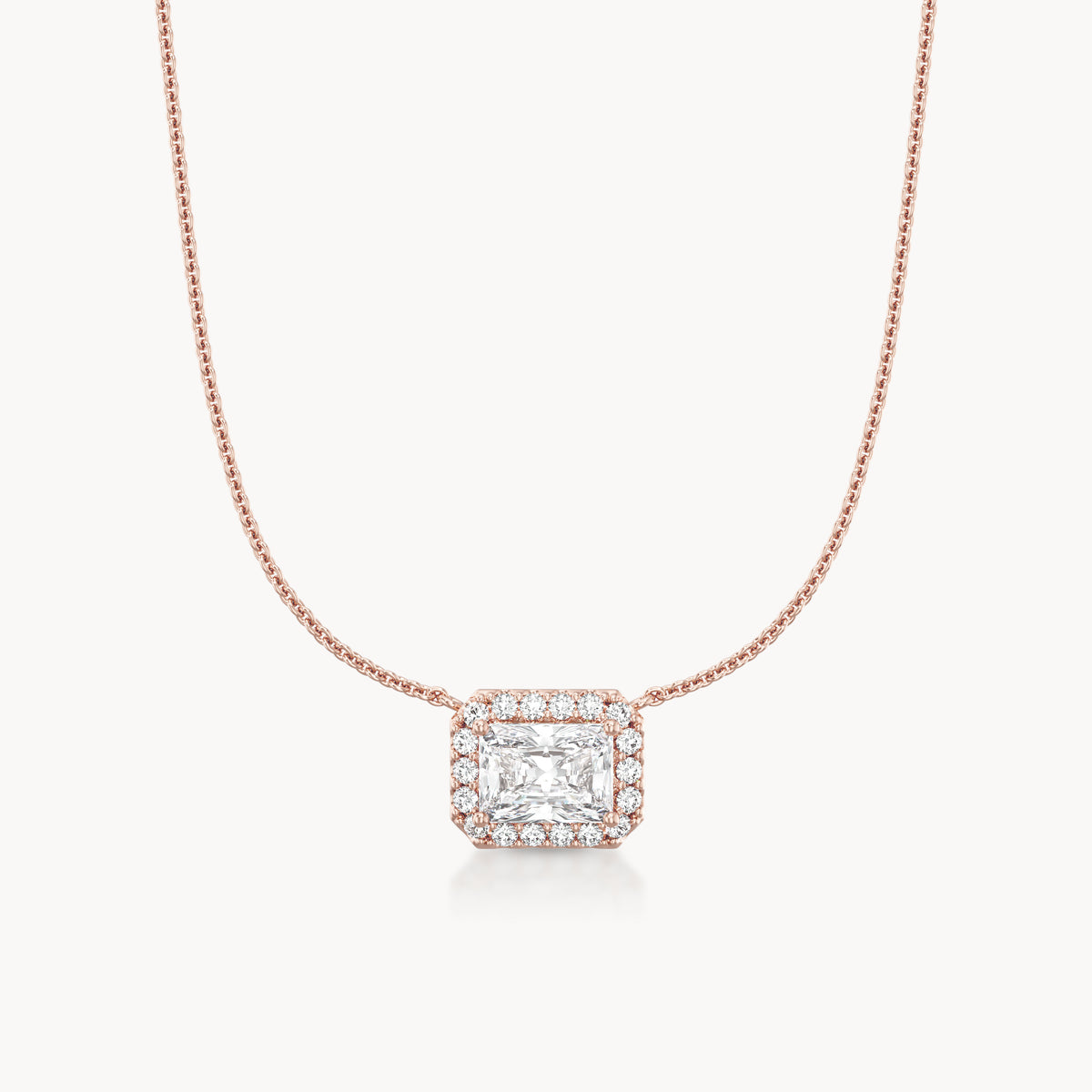 Halo Necklace Radiant