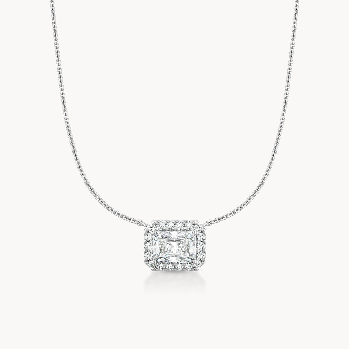 Halo Necklace Radiant
