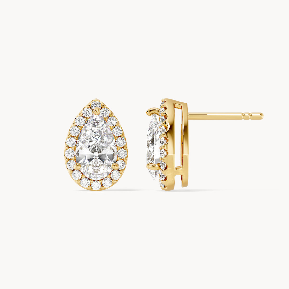 Halo Studs Pear
