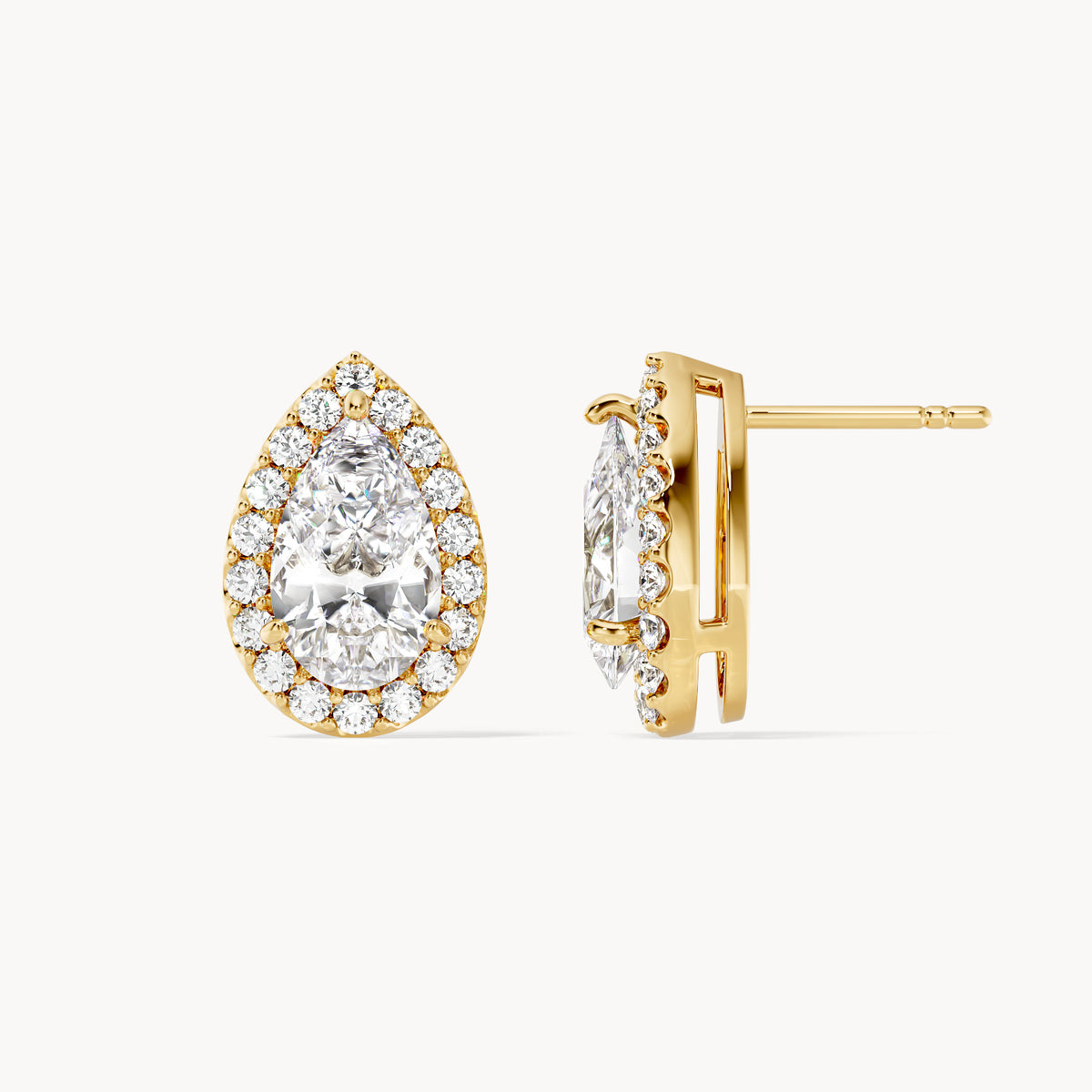 Halo Studs Pear
