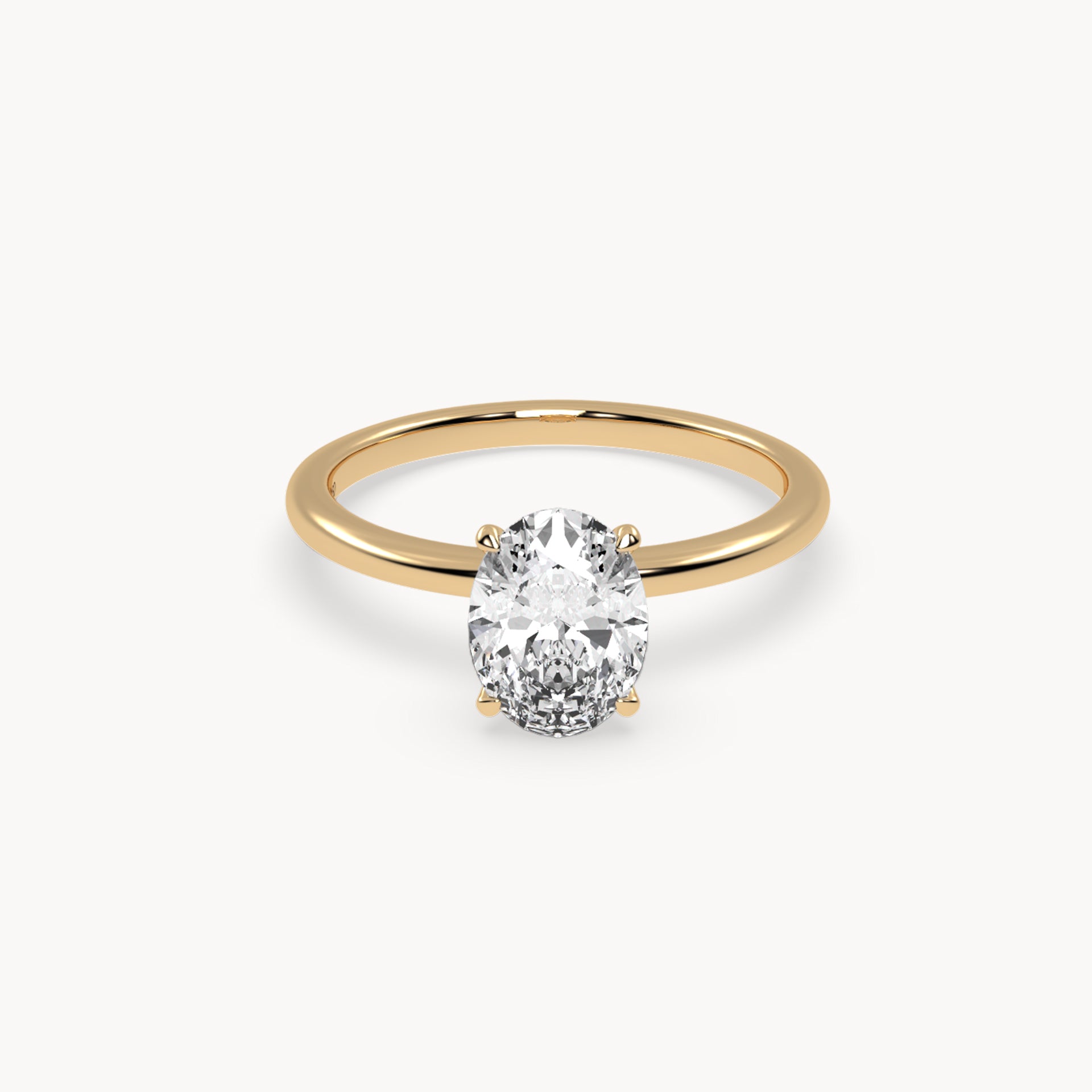 Oval Solitaire Engagement Ring Lab-Grown Diamonds from Veynou