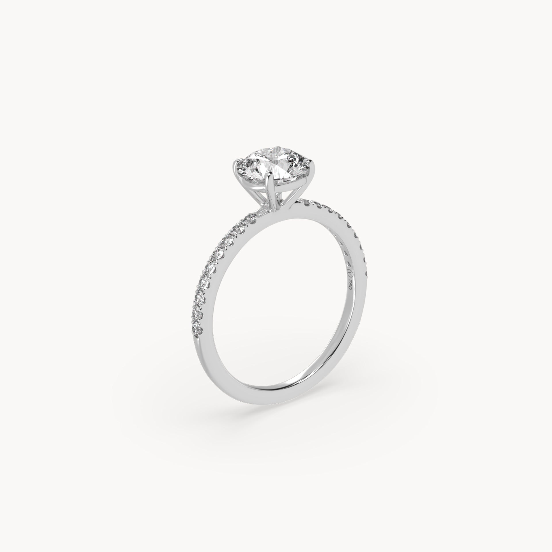 Solitaire Verlobungsring Pavé