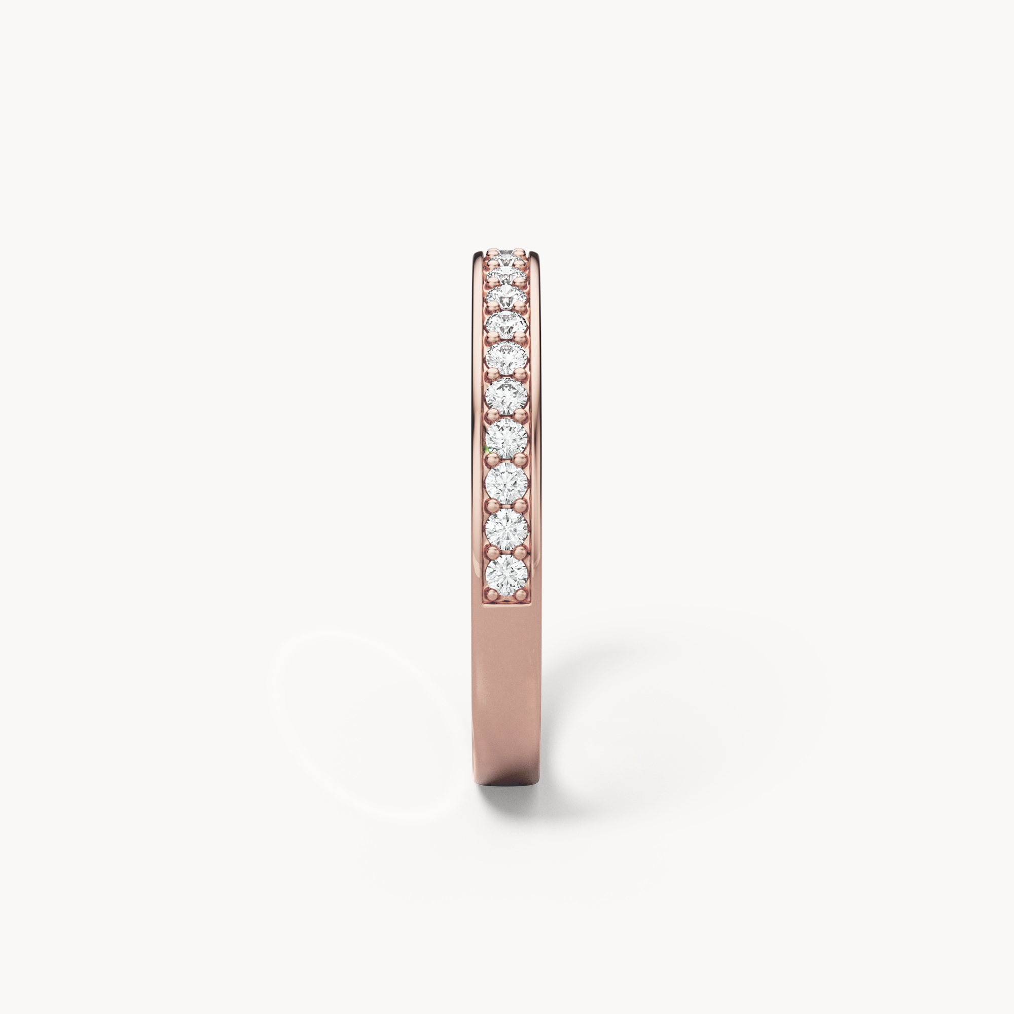 Pavé Line Wedding Band