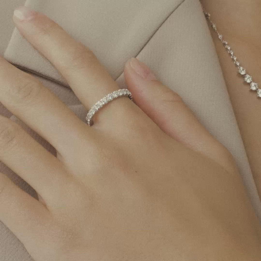 Yellow gold eternity ring